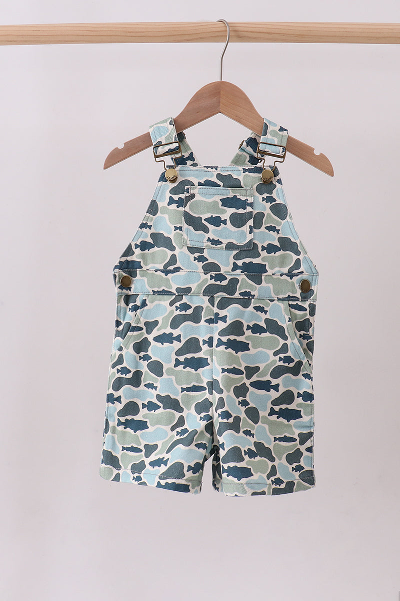 Blue Fish Camo Denim Overall