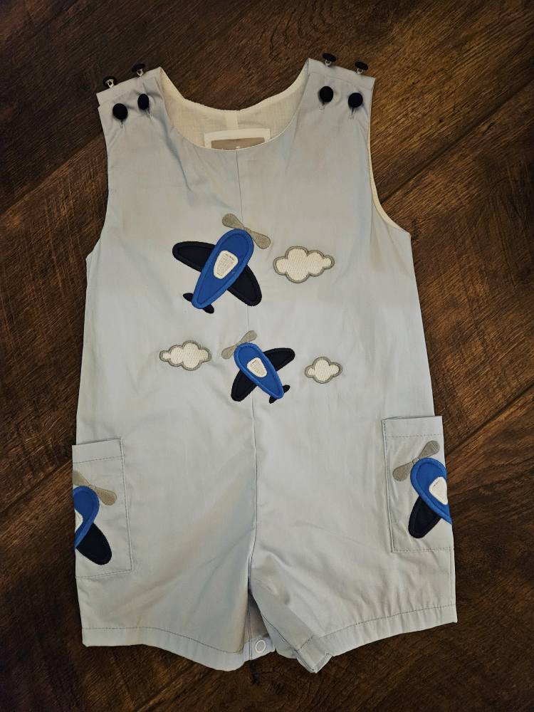 Boys Blue Airplane Shortall