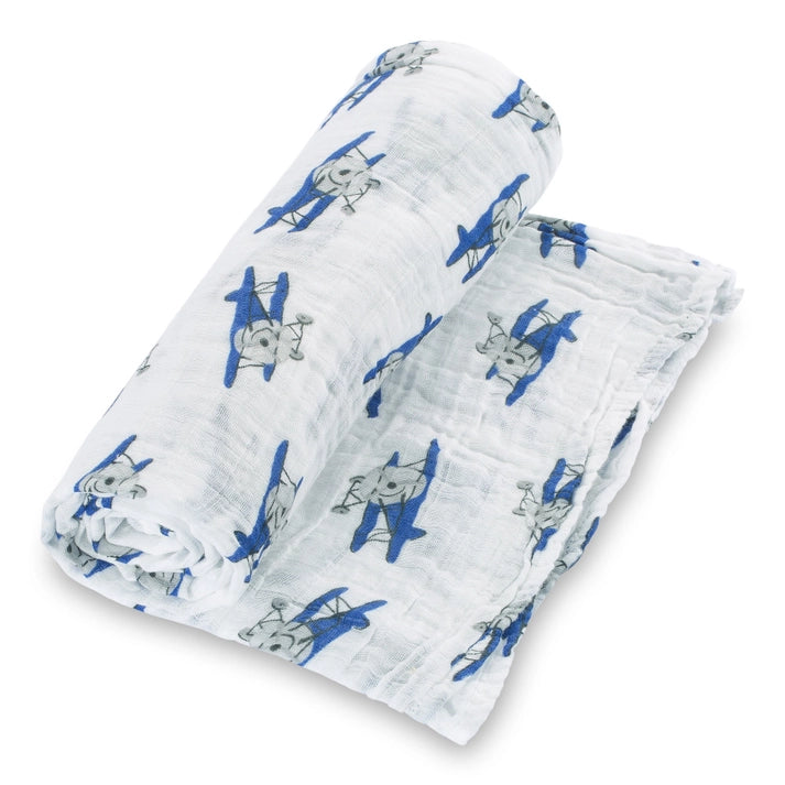 AIRPLANE MUSLIN SWADDLE BLANKET