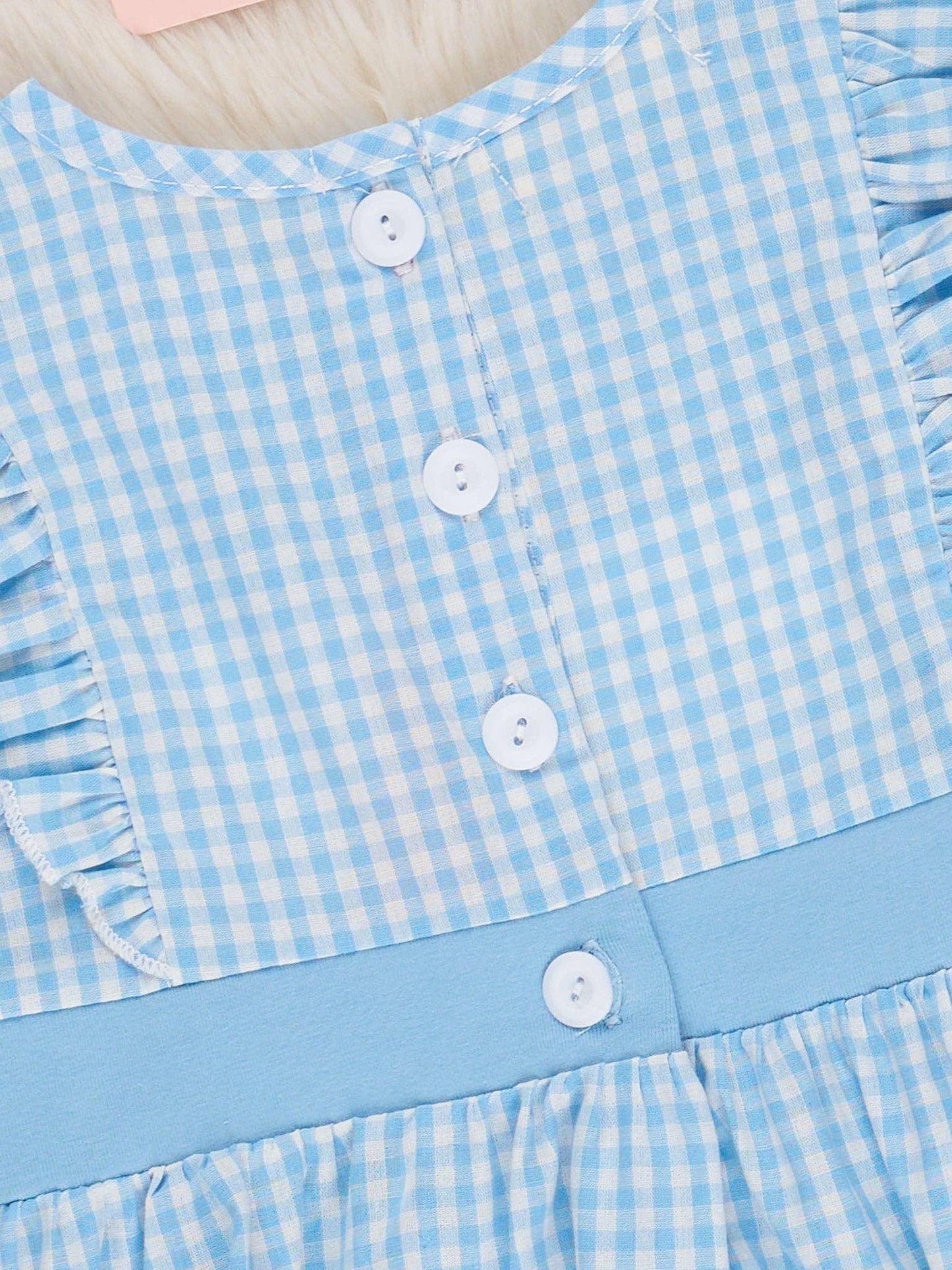 North Carolina Smocked Gingham Dress