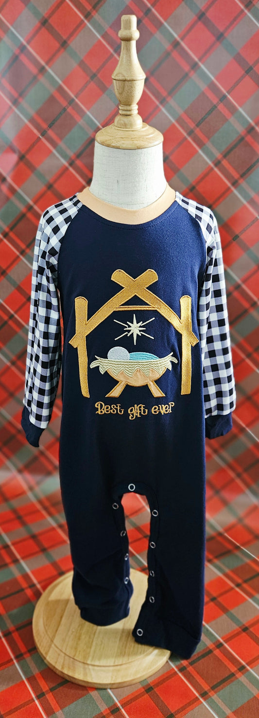 Best Gift Ever Baby Boy Nativity Romper