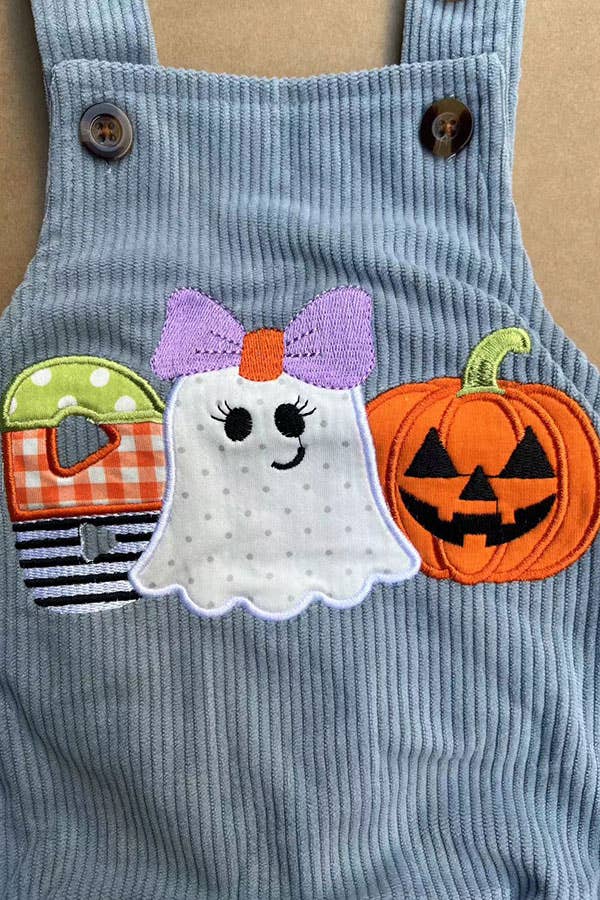 Halloween embroidery corduroy baby boutique romper 2601100M