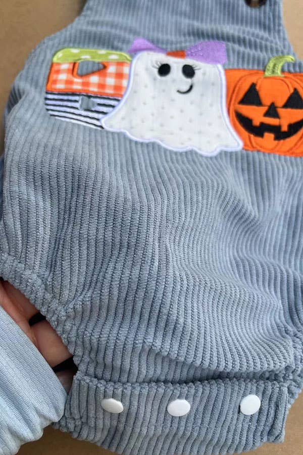 Halloween embroidery corduroy baby boutique romper 2601100M