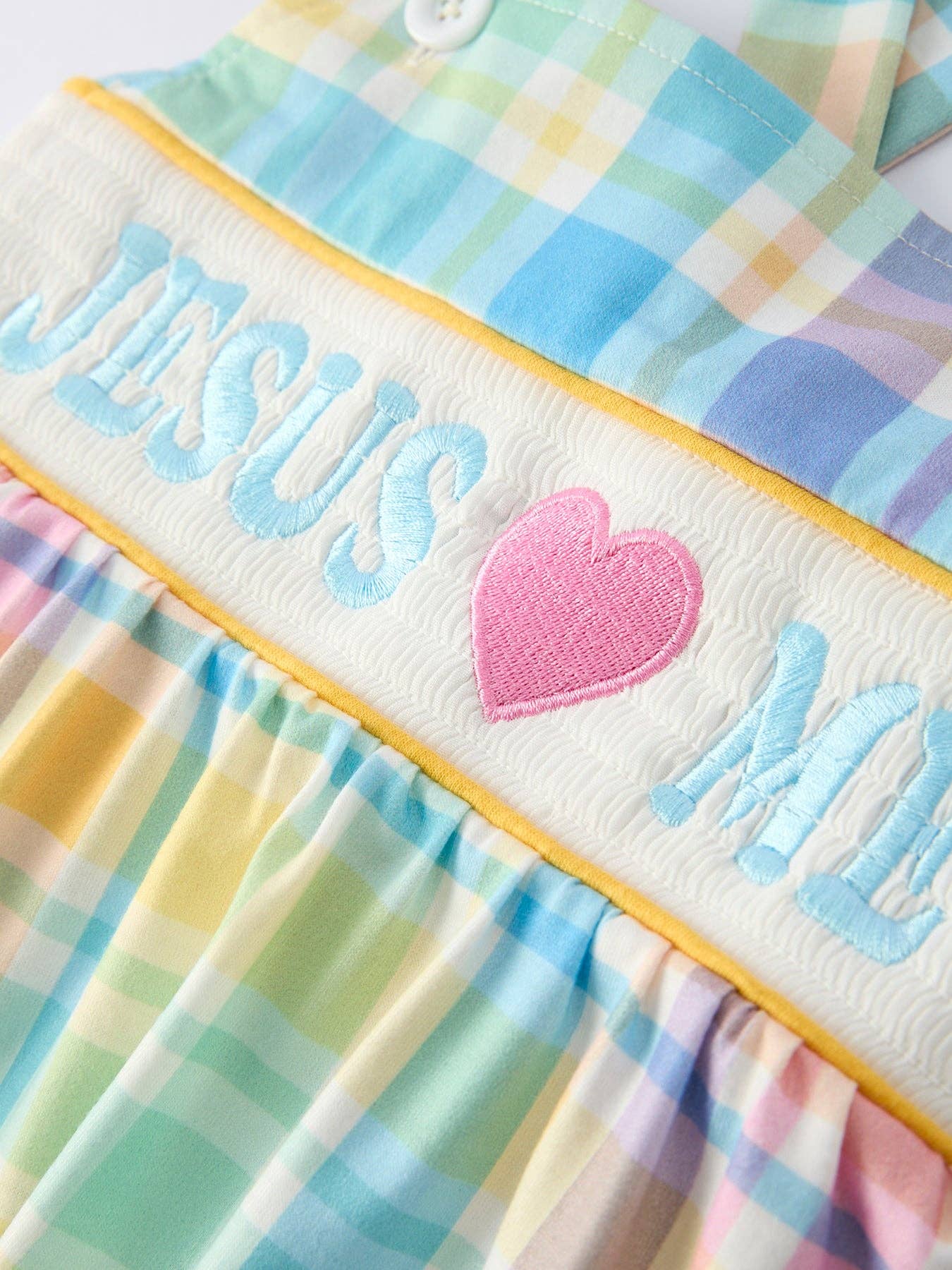 "JESUS ❤ ME "Embroidered Girls Dress