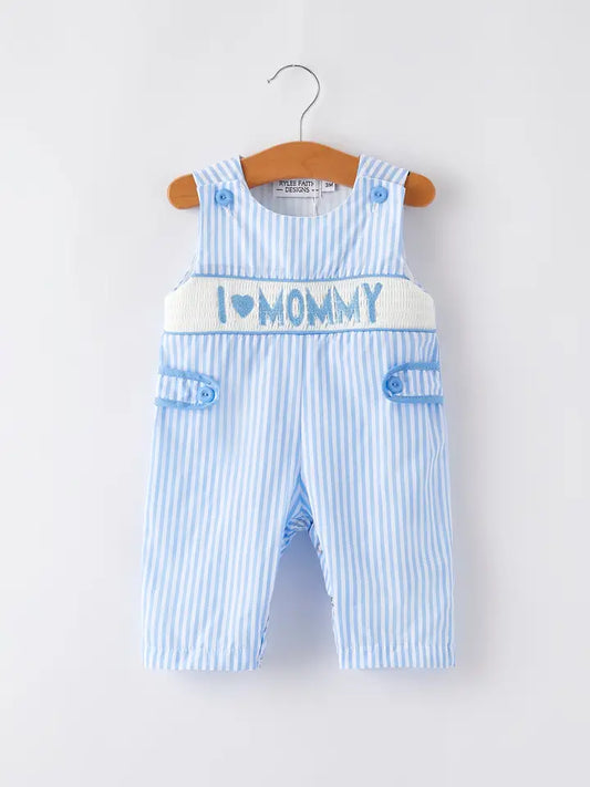 I Love Mommy Embroidered Romper