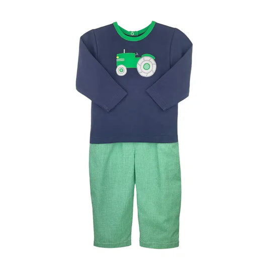 Tractor Applique Top and Pant Set