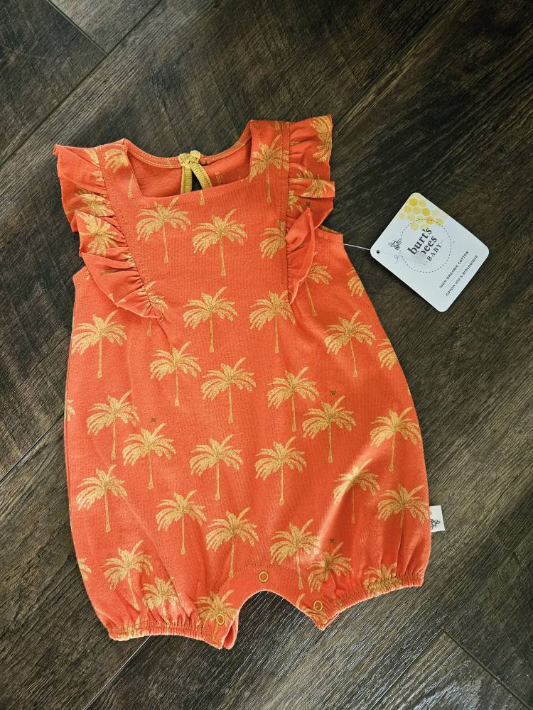 Golden Palms Romper by Burt's Bees