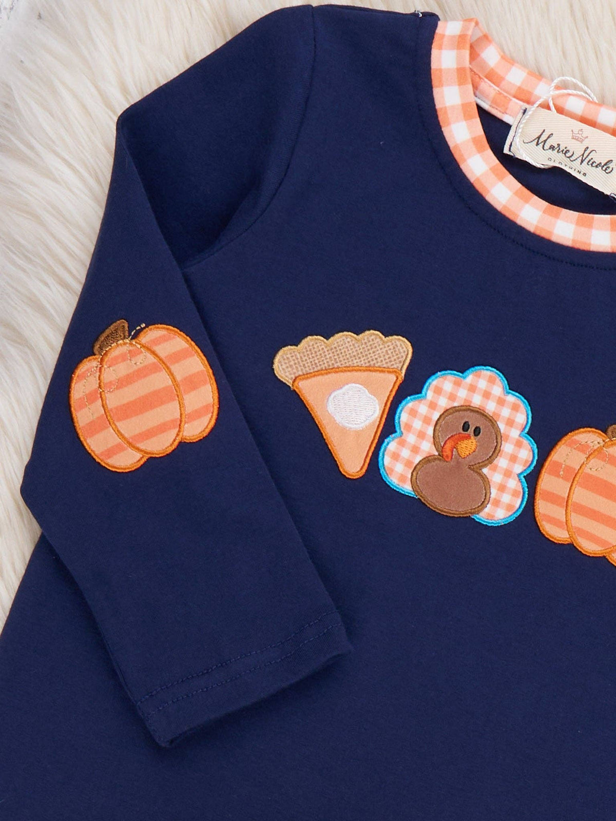 Gathered Blessings Embroidered Gingham Outfit