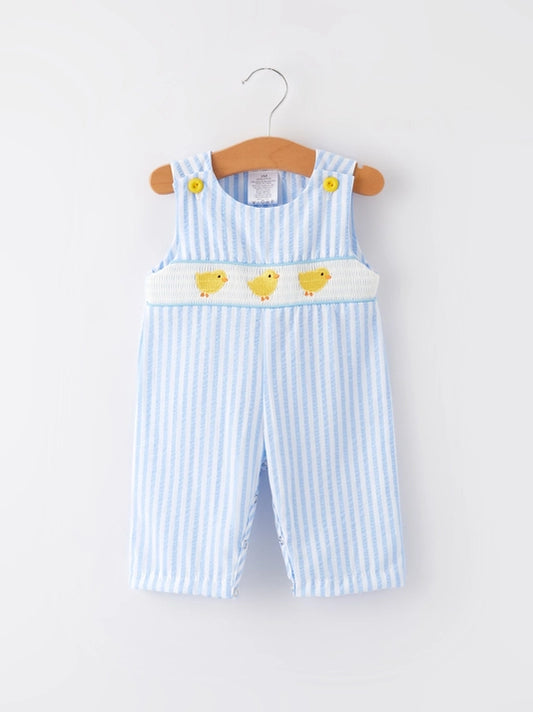 Chick Embroidered Boy Romper