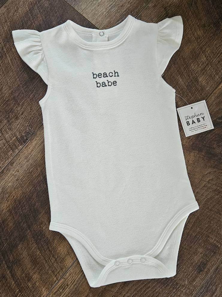 Beach Babe Ruffle Sleeve Snap Shirt