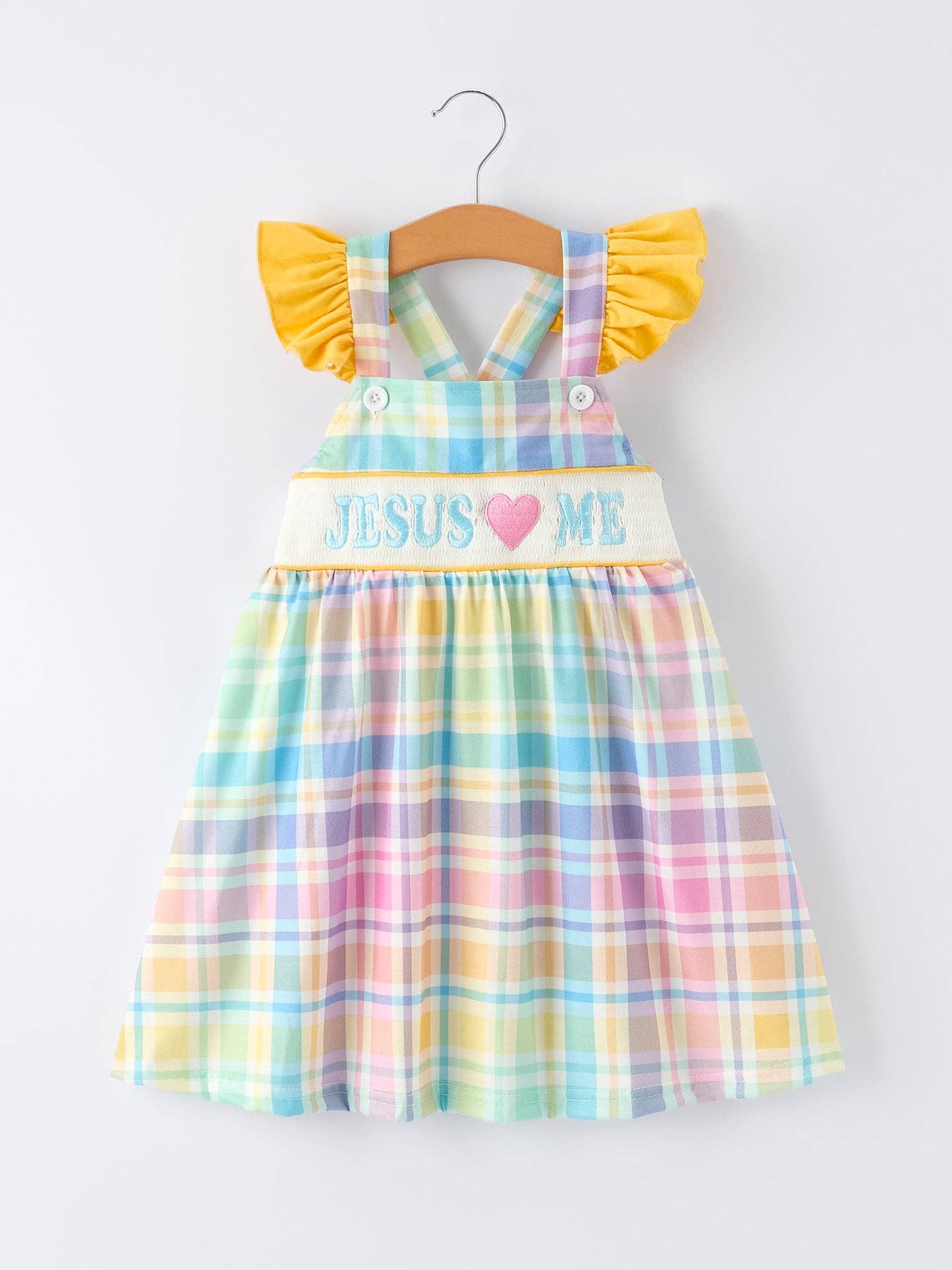 "JESUS ❤ ME "Embroidered Girls Dress