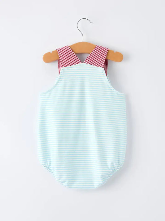 Crab Applique Baby Boy Romper