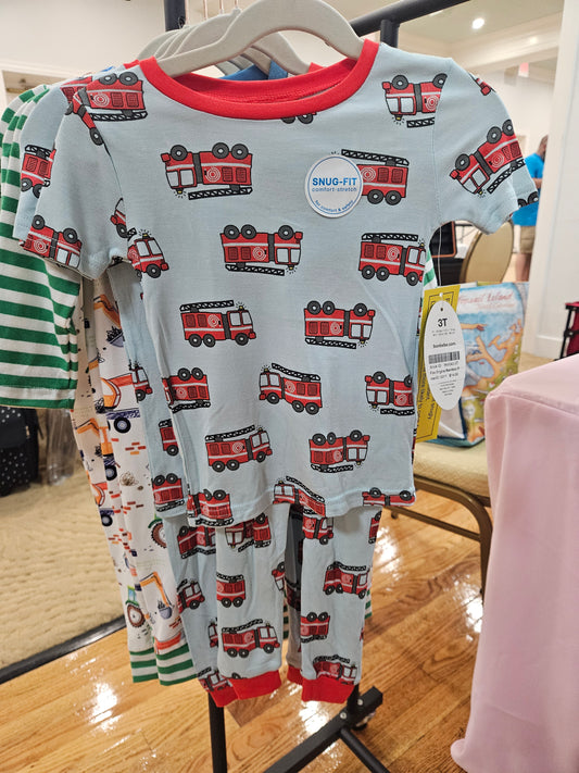 Fire Engine Bamboo Pajama Set