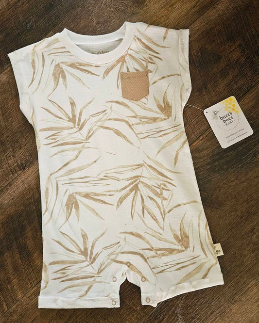 Boys Burt's Bees Shady Palms Romper