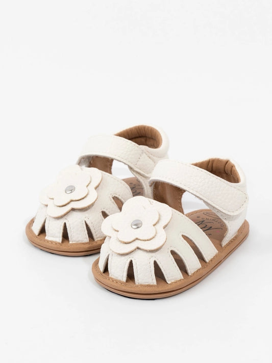 Daisy Sunshine White Baby Girl Sandals